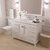48" Single Bath Vanity in White, Cultured Marble Quartz Top and Square Sink, Polished Chrome Faucet, Matching Mirror