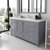 Virtu USA Caroline 60" Single Bath Vanity in Gray with Dazzle White Quartz Top, Square Sink and Brushed Nickel Faucet with Matching Mirror, 60" W x 22" D x 35" H