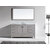 Virtu USA Caroline 60" Single Bath Vanity in Cashmere Gray with Italian Carrara White Marble Top, Round Sink and Brushed Nickel Faucet with Matching Mirror, 60" W x 22" D x 35" H