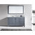 Virtu USA Caroline 60" Single Bath Vanity in Gray with Italian Carrara White Marble Top, Round Sink and Brushed Nickel Faucet with Matching Mirror, 60" W x 22" D x 35" H