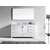 Virtu USA Caroline 60" Single Bath Vanity in White with Italian Carrara White Marble Top, Round Sink and Brushed Nickel Faucet with Matching Mirror, 60" W x 22" D x 35" H
