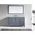 Virtu USA Caroline 60" Single Bath Vanity in Gray with Italian Carrara White Marble Top, Square Sink and Brushed Nickel Faucet with Matching Mirror, 60" W x 22" D x 35" H