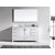 Virtu USA Caroline 60" Single Bath Vanity in White with Italian Carrara White Marble Top, Square Sink and Brushed Nickel Faucet with Matching Mirror, 60" W x 22" D x 35" H