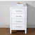 White w/ Stone Top Side Cabinet
