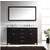 Virtu USA Caroline 60" Double Square or Round Sink Bathroom Vanity Set