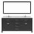 Espresso, Cultured Marble Quartz Top with Round Sinks