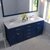 French Blue, Cultured Marble Quartz Top with Round Sinks