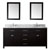 Virtu USA Caroline 72" Double Sink Bathroom Vanity Cabinet Set