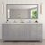 Virtu USA Caroline Parkway 72" Double Bathroom Vanity in Gray with Calacatta Quartz Top and (2x) Round Sinks with Matching Mirror, 72" W x 22" D x 35" H