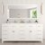 Virtu USA Caroline Parkway 72" Double Bathroom Vanity in White with Calacatta Quartz Top and (2x) Round Sinks with (2x) Polished Chrome Faucets with Matching Mirror, 72" W x 22" D x 35" H