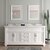 Virtu USA Victoria 72" Double Bathroom Vanity Set in White, Cultured Marble Quartz Top with Round Sinks, (2) Mirrors Included