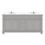 Virtu USA Victoria 72" Double Bathroom Vanity Set in Grey, Cultured Marble Quartz Top with Square Sinks