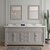 Virtu USA Victoria 72" Double Bathroom Vanity Set in Grey, Cultured Marble Quartz Top with Square Sinks, (2) Mirrors Included
