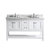 Virtu USA Julianna 60" Double Bathroom Vanity Set in Grey, Italian Carrara White Marble Top with Square Sinks
