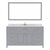 Grey, Cultured Marble Quartz Top with Square Sink