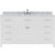 Virtu USA Caroline 60" Single Bathroom Vanity Set in White, Italian Carrara White Marble Top with Round Sink