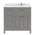 Cashmere Gray, Cultured Marble Quartz Top and Round Sink, 36" W x 22" D x 35" H