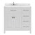 White, Cultured Marble Quartz Top and Square Sink, 36" W x 22" D x 35" H