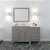 Cashmere Gray, Cultured Marble Quartz Top, Round Sink and Brushed Nickel Faucet, Matching Mirror