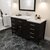 Espresso, Cultured Marble Quartz Top, Round Sink and Polished Chrome Faucet, Matching Mirror