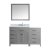 57" Vanity Set Cashmere Grey w/ Top, Round Sink, Faucet, Mirror Product View