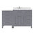 Gray, Cultured Marble Quartz Top and Square Sink