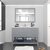 Virtu USA Caroline Estate 48" Single Bathroom Vanity Set in Grey, Cultured Marble Quartz Top with Round Sink, Mirror Included