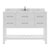 Virtu USA Caroline Estate 48" Single Bathroom Vanity Set in White, Cultured Marble Quartz Top with Square Sink