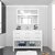 Virtu USA Caroline Estate 48" Single Bathroom Vanity Set in White, Cultured Marble Quartz Top with Square Sink, Polished Chrome Faucet, Mirror Included