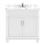 Virtu USA Victoria 36" Single Bathroom Vanity Set in White, Cultured Marble Quartz Top with Square Sink
