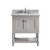 Virtu USA Julianna 32" Single Bathroom Vanity Set in Grey, Italian Carrara White Marble Top with Round Sink