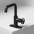 Vigo Cass Oblique Collection Matte Black Single Handle Faucet w/ Deck Plate