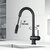 Vigo Kitchen Faucet with Touchless Sensor in Matte Black, 360 Degree Swivel