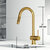 Vigo Kitchen Faucet with Touchless Sensor in Matte Brushed Gold, Dimensions