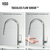 Vigo Touchless Pull-Down Kitchen Faucet with Smart Sensor in Chrome, Sensor On/ Off View