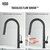 Vigo Touchless Pull-Down Kitchen Faucet with Smart Sensor in Matte Black, Sensor On/ Off View