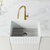 Vigo Touchless Pull-Down Kitchen Faucet with Smart Sensor in Matte Brushed Gold, Overhead View