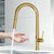 Vigo Touchless Pull-Down Kitchen Faucet with Smart Sensor in Matte Brushed Gold, Installed View