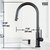 Vigo Bristol Collection Pull-Down Kitchen Faucet with Soap Dispenser in Matte Black Dimensions