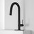 Vigo Hart Hexad Collection Matte Black Pull-Down Faucet w/ Deck Plate