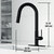 Vigo Hart Hexad Collection Pull-Down Kitchen Faucet with Deck Plate in Matte Black Dimensions