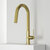 Vigo Hart Hexad Collection Matte Brushed Gold Pull-Down Faucet