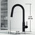 Vigo Hart Arched Collection Pull-Down Kitchen Faucet in Matte Black Dimensions