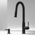Vigo Hart Arched Collection Matte Black Pull-Down Faucet w/ Soap Dispenser