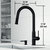 Vigo Hart Arched Collection Pull-Down Kitchen Faucet with Soap Dispenser in Matte Black Dimensions