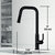 Vigo Hart Angular Collection Pull-Down Kitchen Faucet in Matte Black Dimensions