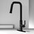 Vigo Hart Angular Collection Matte Black Pull-Down Faucet w/ Deck Plate