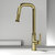 Vigo Hart Angular Collection Matte Brushed Gold Pull-Down Faucet in Matte Gold