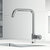Vigo Single Handle Kitchen Bar Faucet in Chrome, Installed Angle View