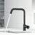 Vigo Single Handle Kitchen Bar Faucet in Matte Black, Installed On View